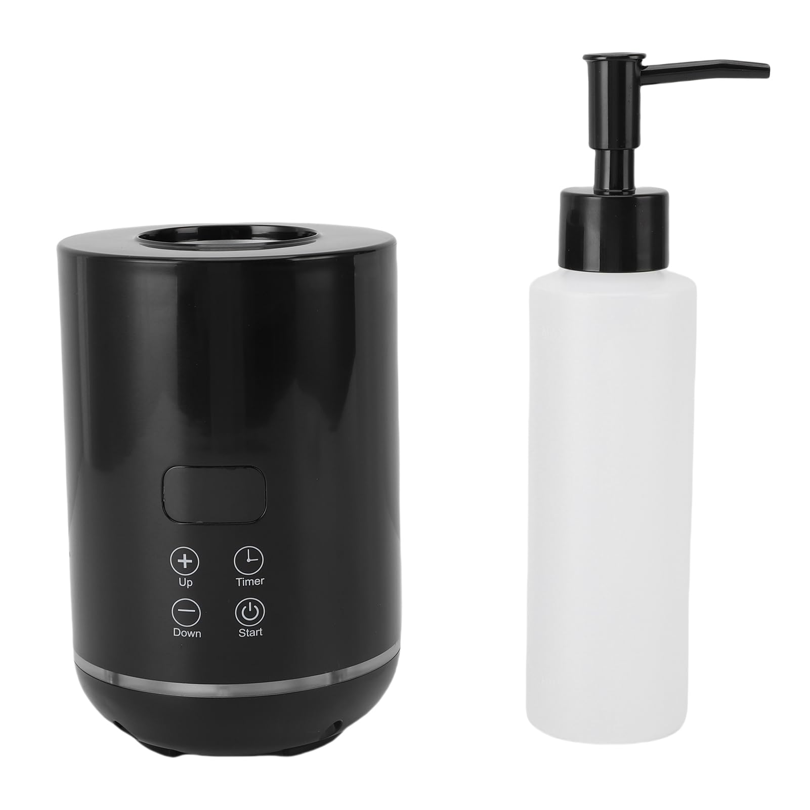 Massageölwärmer mit Einstellbarer Temperatur, Elektrischer Lotionserhitzer mit Ambientebeleuchtung, Touch-Control-Display und 2-Flaschen-Spender für Spa und Heimgebrauch, 250 Ml (EU-Stecker)