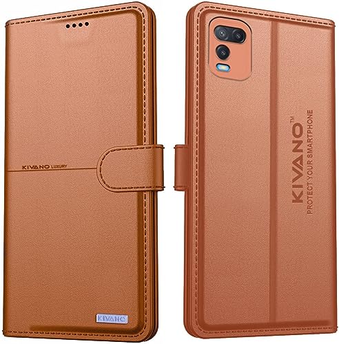 Image of Compatible with Oppo A54 Flip Cover | Leather Finish | Inside Pockets & Inbuilt Stand | Shockproof Wallet Style Magnetic Closure Back Cover Case