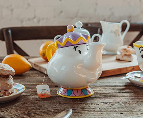 Tetera de cerámica esculpida de la Sra. Potts para set de té de Disney 5