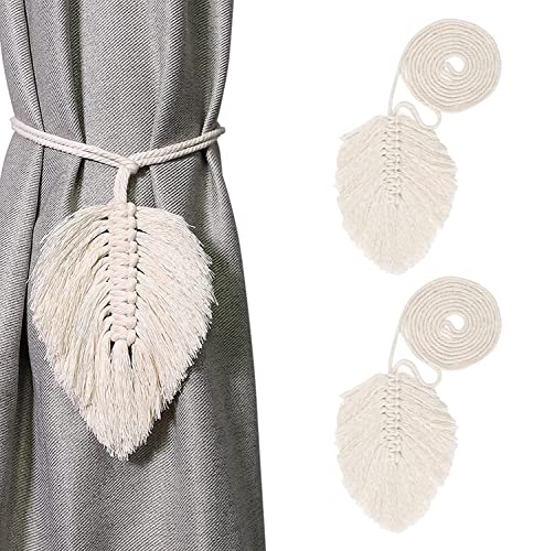 2 Piezas Lazos Para Cortinas Con Borlas，Lazos Para Cortinas Tejidas，para Cortinas para la decoración de Las Cortinas de la Oficina del Dormitorio.