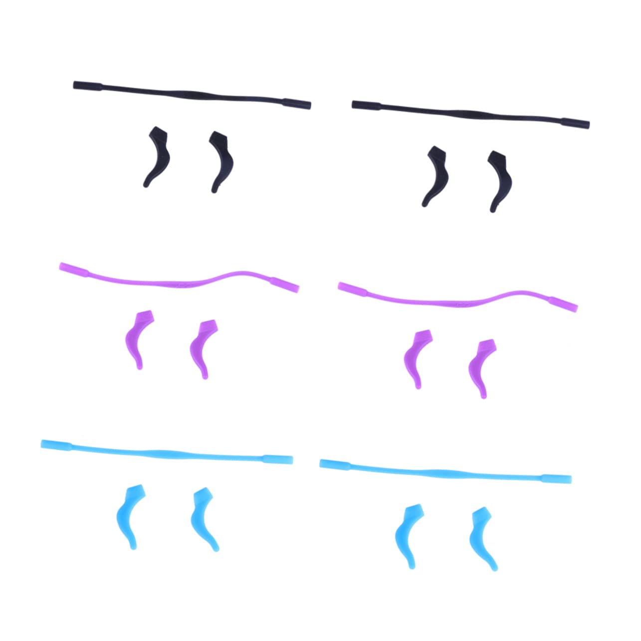 KOMBIUDA 6 Set Eyeglasses Holder Glasses Temple Holders Eyeglass Straps Glasses for Eyeglasses Tips Eyewear Anti-Slip Sunglass Strap Glasses Eyeglasses Strap Ear Grip Hooks