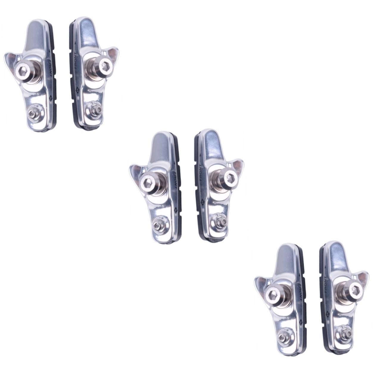 Sosoport 3paia Pastiglie Freno c per Bici Lega di Alluminio Design Curvo Resistente all Usura Adatto Bici da Corsa e Mountain Bike