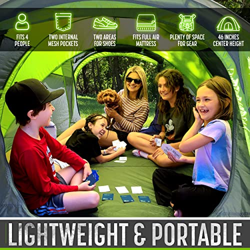 Carpa plegable ligera resistente al agua para 4 personas miniatura 6