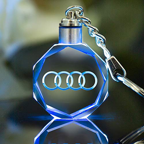 VILLSION LED Llavero Accesorios Colores Cambiantes Logo Coche con luz LED Llave