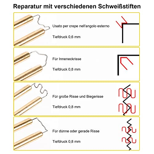 Kunststoffschweißgerät Tosucs 70W für Reparaturen von Kunststoffen