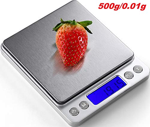 Digital Kitchen Scale 500g / 0.01g ; Mini Pocket Jewelry Scale, Food Scale