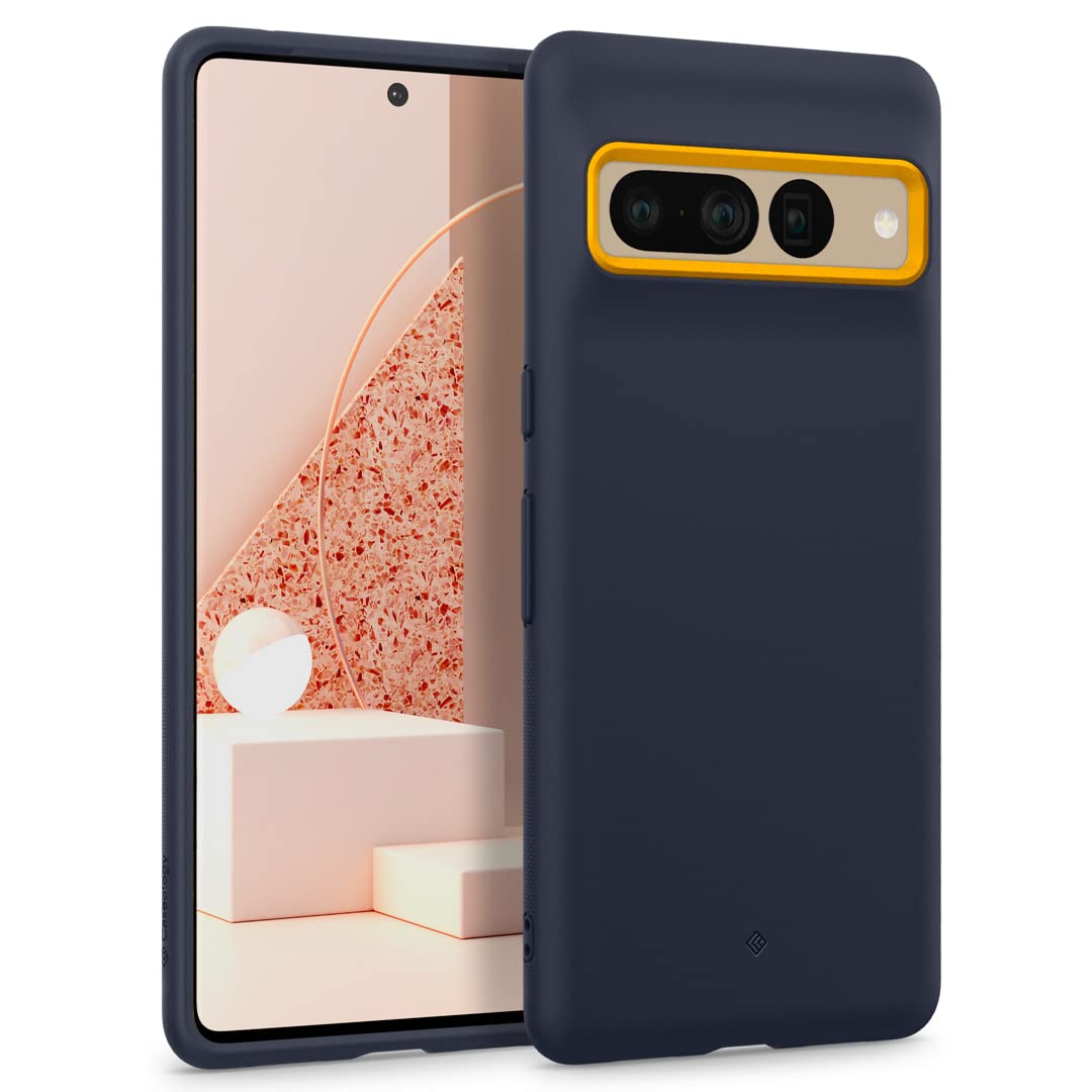 Caseology Nano Pop Silicone Case for Google Pixel 7 Pro 5G Case, Dual Layer (2022) - Blueberry Navy