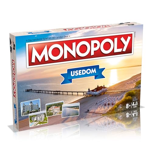 Winning Moves Monopoly Usedom Edition - Monopoly Städte-Edition - Familienspiele Strategie Brettspiele Usedom - 2+ Spieler ab 8+ Jahren - Deutsch