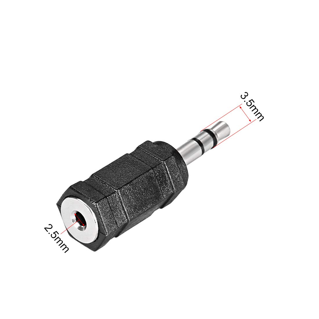 Amazon.com: uxcell 3.5mm Male to 2.5mm Female Connector Adapter Couplers 6  Pcs for Stereo Video TV Cable Convert : Electronics