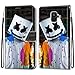 Nadoli Bunt Leder Hülle für Samsung Galaxy A6 2018,Cool Lustig Tier Blumen Schmetterling Entwurf Magnetverschluss Lanyard Flip Cover Brieftasche Schutzhülle mit Kartenfächern