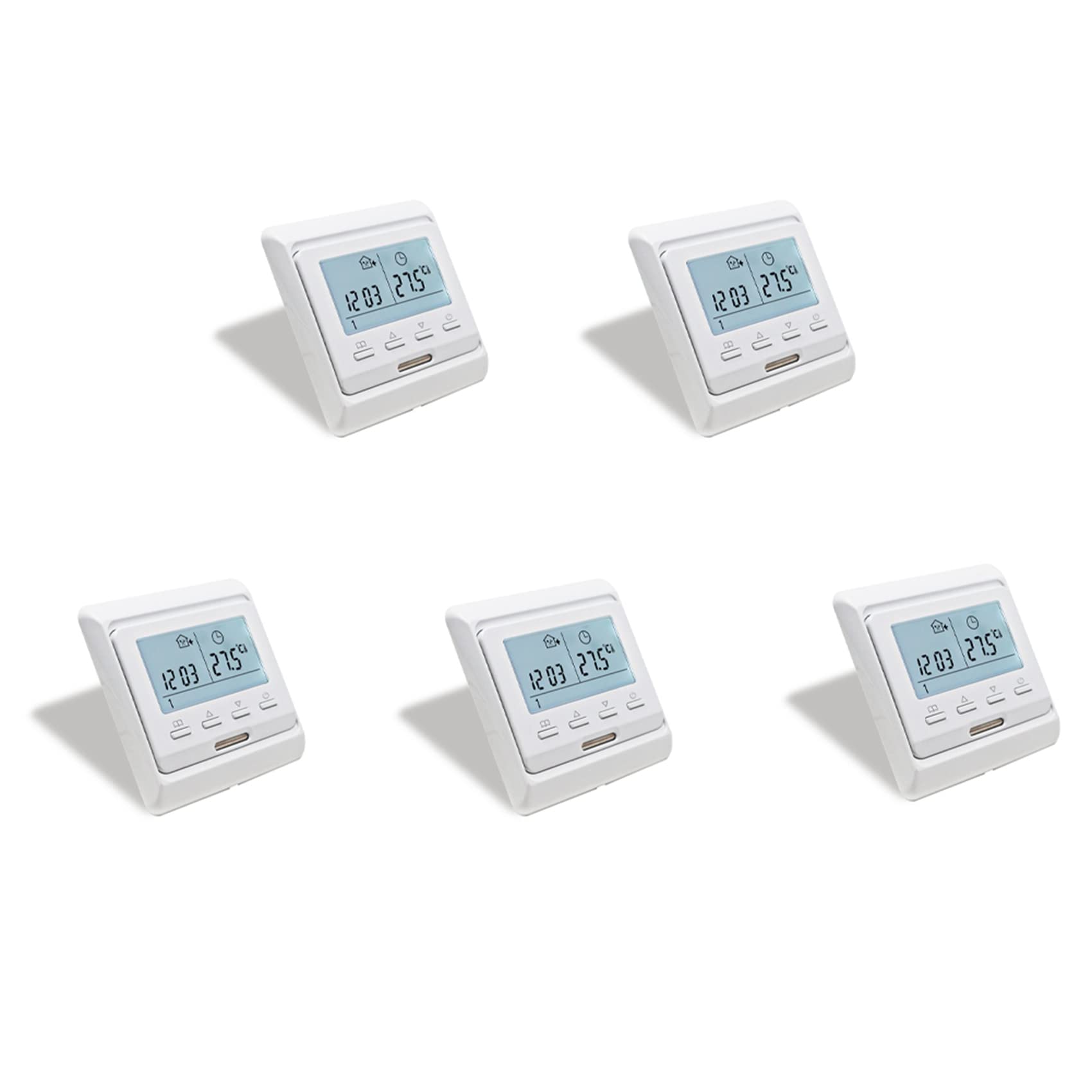 Jnchdghwa 5X 16A 230V LCD Programmable Warm Floor Heating Room Thermostat Thermoregulator Temperature Controller Manual Mechanical