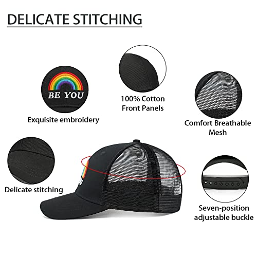 Image of Pride Hat Rainbow Caps LGBT Baseball Cap Pride Accessories Gay Stuff for Men Women