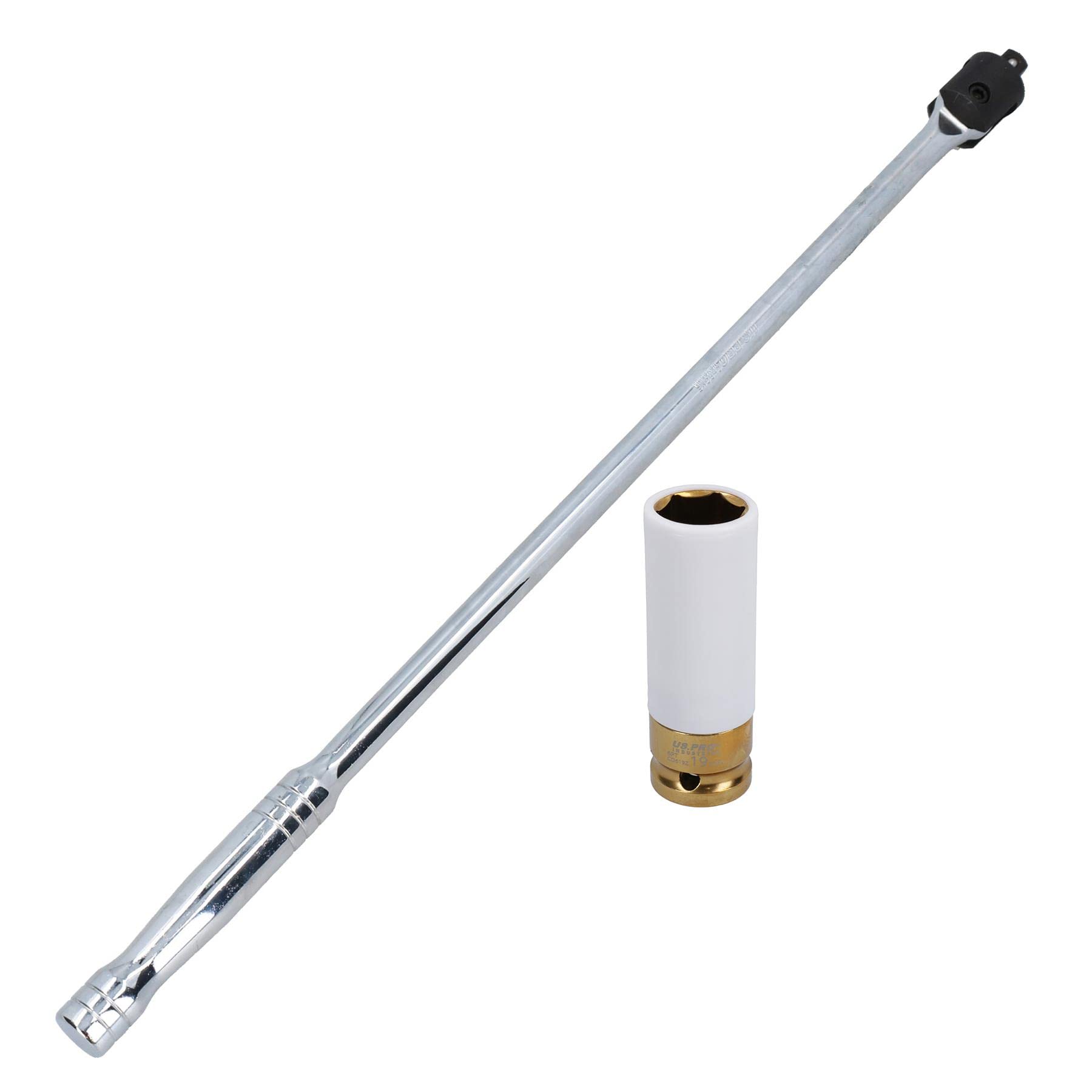 19 Mm Auto Radmuttern Entferner Set – Mit Breaker Bar & Steckschlüssel – 1/2 Zoll Antrieb