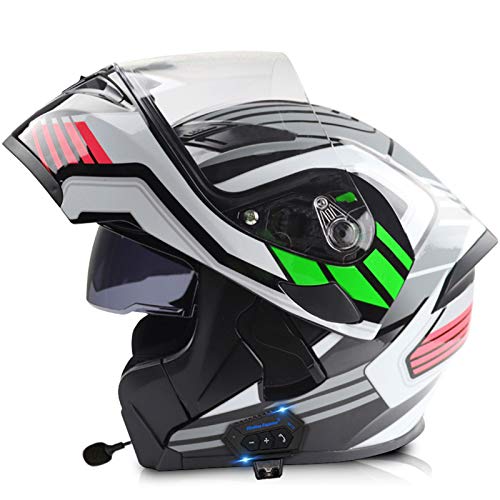 Casque de moto Bluetooth modulaire pour rouler connecté sans bruit de vent