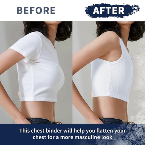 Chest Binder for Transgender FTM Zip Up Binder Breathable Breast Cool Fabric Tank Top3