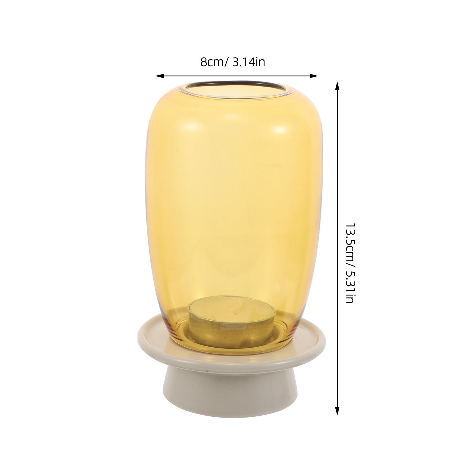 Portavelas de Cristal para Velas de Pilar, Diseño Antiviento