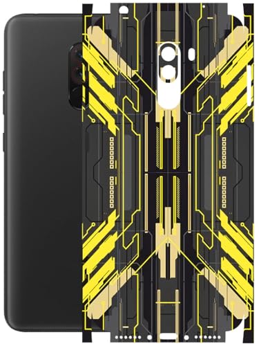 Image of AtOdds - Full Body Back Screen Guard Protector Film - Lamination Wrap Skin Sticker Compatible with Poco F1 | Scratchproof Matte Finish (Cyber Yellow)