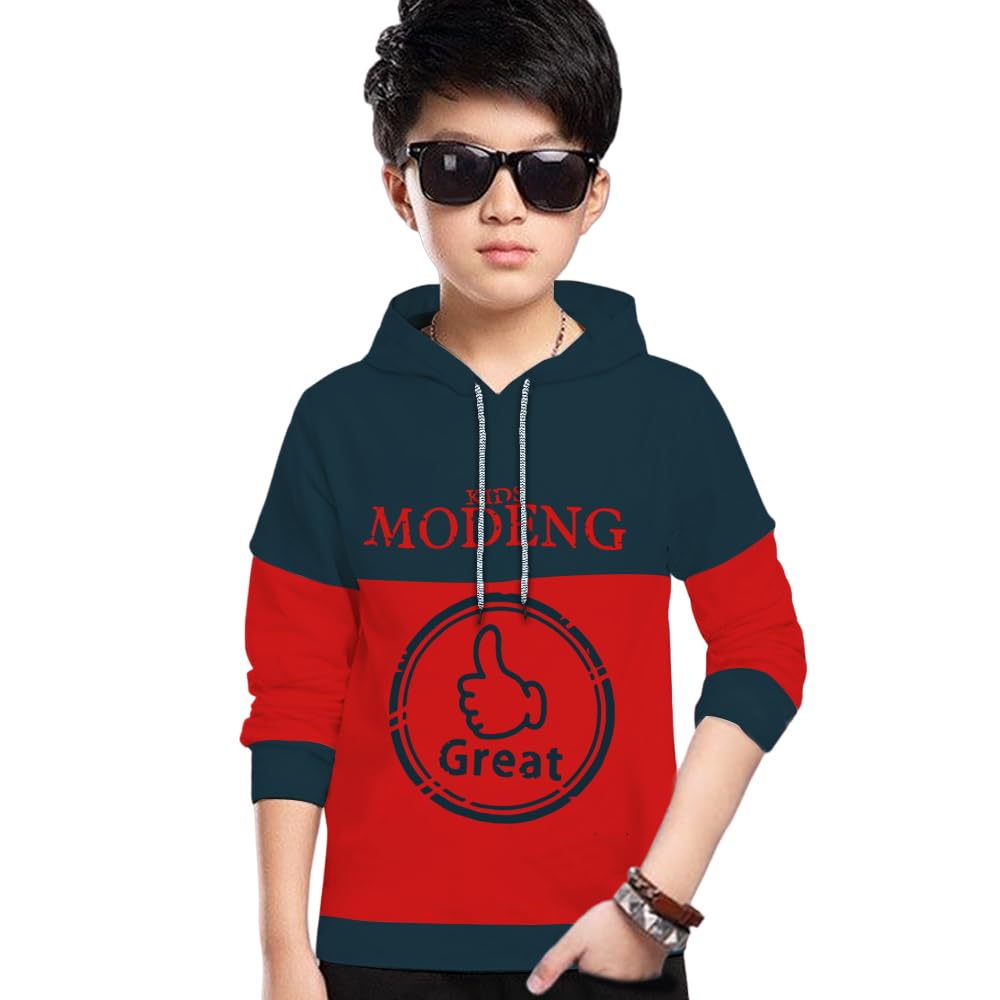 MYEONNBoys Cotton Printed Full Sleeve T-Shirt Green