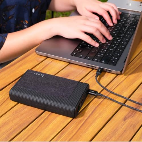Image of ADAM ELEMENTS Fast Charger - GRAVITY Pro 100W Fast Charging Power Bank 20000mAh for iPhone 12 /13 /14 /15 series, iPad, MacBook Pro, AirPods & Apple Watch series (Black)