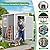 RichFire 5x4 FT Plastic Outdoor Storage Sheds with Floor and Lockable Door, Compact Resin Outdoor Storage Cabinet Waterproof, Garden Shed/Tool Shed for Backyard, Patio, Lawn, Grey
