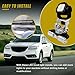 2PCS Car LED Light Bar Mounting Brackets, Stainless Steel Adjustable Ditch Light Bracket Car Hood Clamp Light Mounts, Universal No-Drill Hood LED Work Light Mount Brackets for Off Road Truck (Silver)