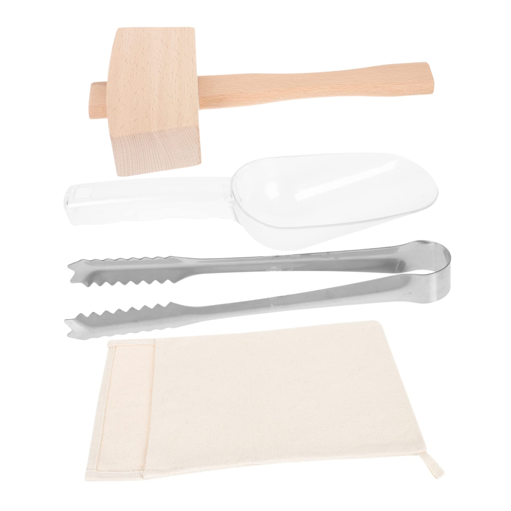 Set de paquet à glace pliables avec son maillet en bois et sa pince pour bar cuisine