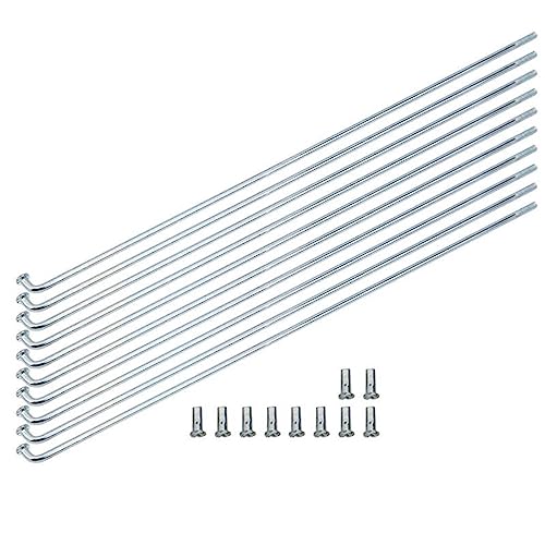 Yanhao 10Pcs Bicycle Spoke 13G 2.2Mm Bike Spokes Electric Bicycle Spokes Road Mountain Bike 80/190/220/310Mm Nipples (Color : 80Mm) #TOP3