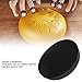 Tongue Drum Bottom Cover, Standard Design Black Rubber Handpan Sound Weakening Soundhole Cap Good Match Instrument Accessory for Camping, Meditation or Yoga (65mm Inner Hole)