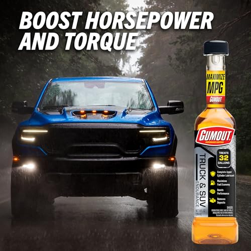 Image of Gumout 510397 Truck and SUV Endurance Fuel Additive, Cleans & Restores Heavy Duty Engine, Maximum Protection for Bigger Engines, Easy Pour & Go - Treats up to 32 Gallons per Bottle -10 Fl Oz