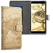 Produktbild kwmobile Hülle kompatibel mit Wiko Lenny 5 - Kunstleder Wallet Case mit Kartenfächern Stand Travel Vintage Braun Hellbraun