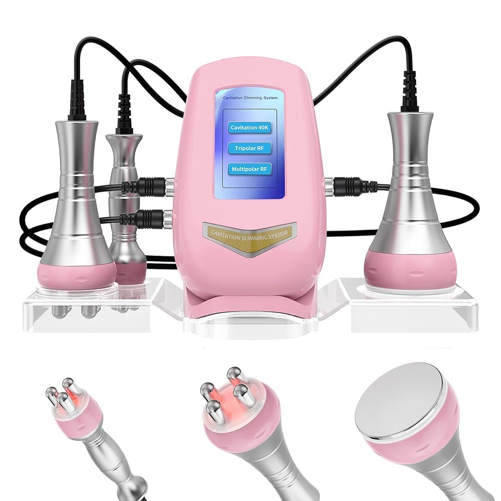 Radiofrequenza Viso e Corpo Massaggiatore Anti Cellulite, 3 In 1 Anticellulite Macchinario Cavitazione Vacuum Cellulite massaggiatore Rassodanti e Tonificanti per il Corpo