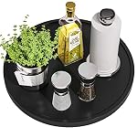 Lazy Susan Organizer, 13.2 Inch Non-Skid Bamboo Turntable