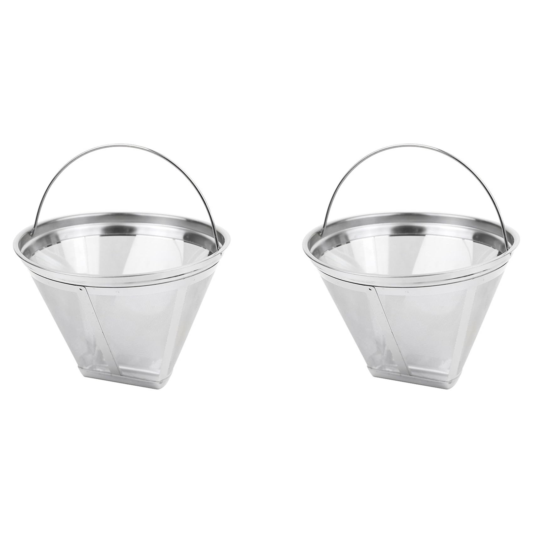 Hndhbfgrt 2X Coffee Filter Coffee Maker Reusable Stainless Steel 4 Cone Coffee Filters for Coffee Maker, Accessories