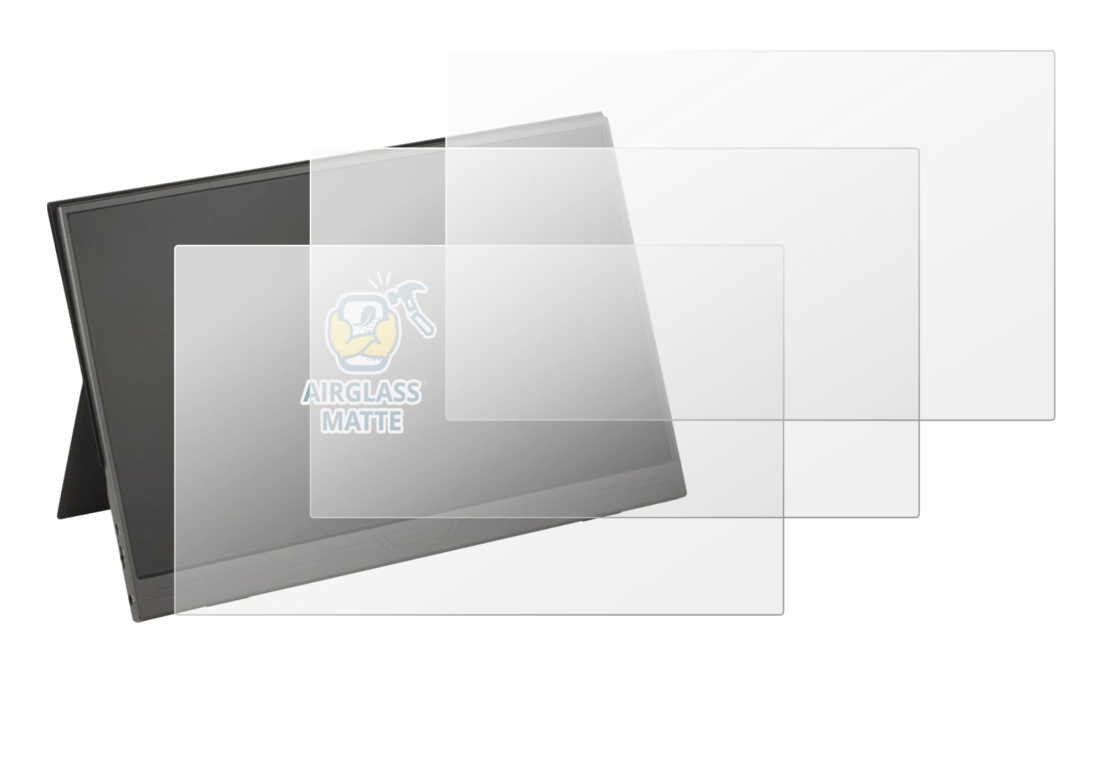brotect 3 Pezzi Pellicola Vetro per TRONIC Monitor 15.6" | Opaca Protezione Schermo Made in Germany, Anti-Riflesso Durezza 9H Anti-Graffio