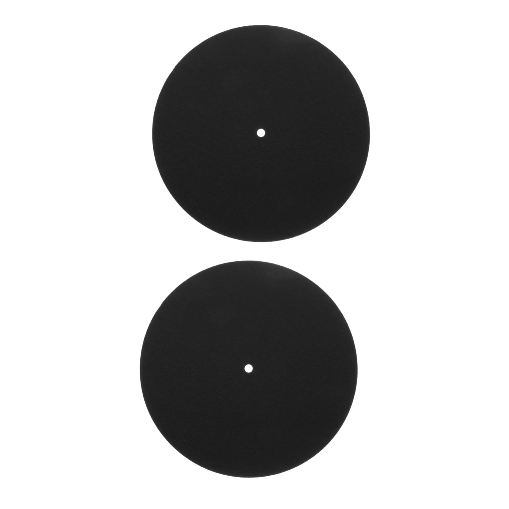 CONGARTENO Cost- Disc Protective Pad 2 Pack Black Felt Turntable Mat for Vinyl Records Record Players Supplies