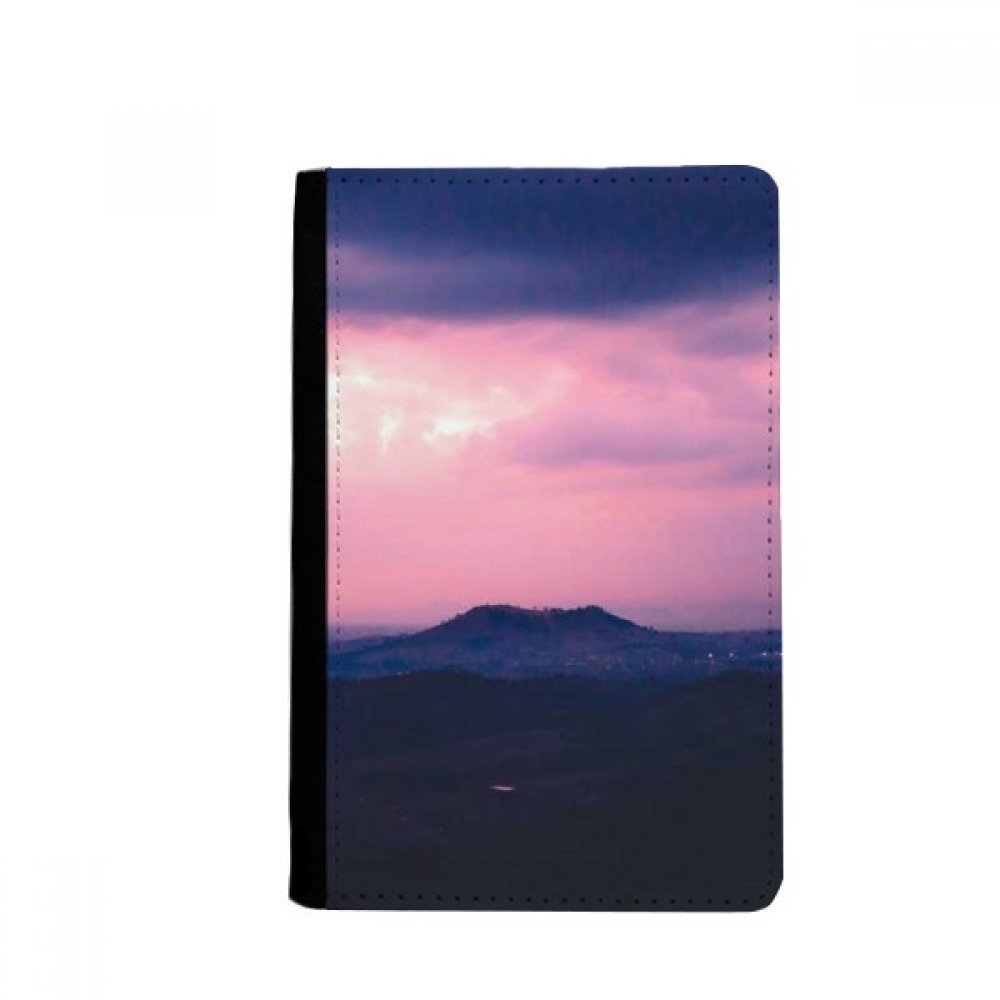 Pink Dark Clouds Sky Passport Holder Notecase Burse Wallet Cover Card Purse
