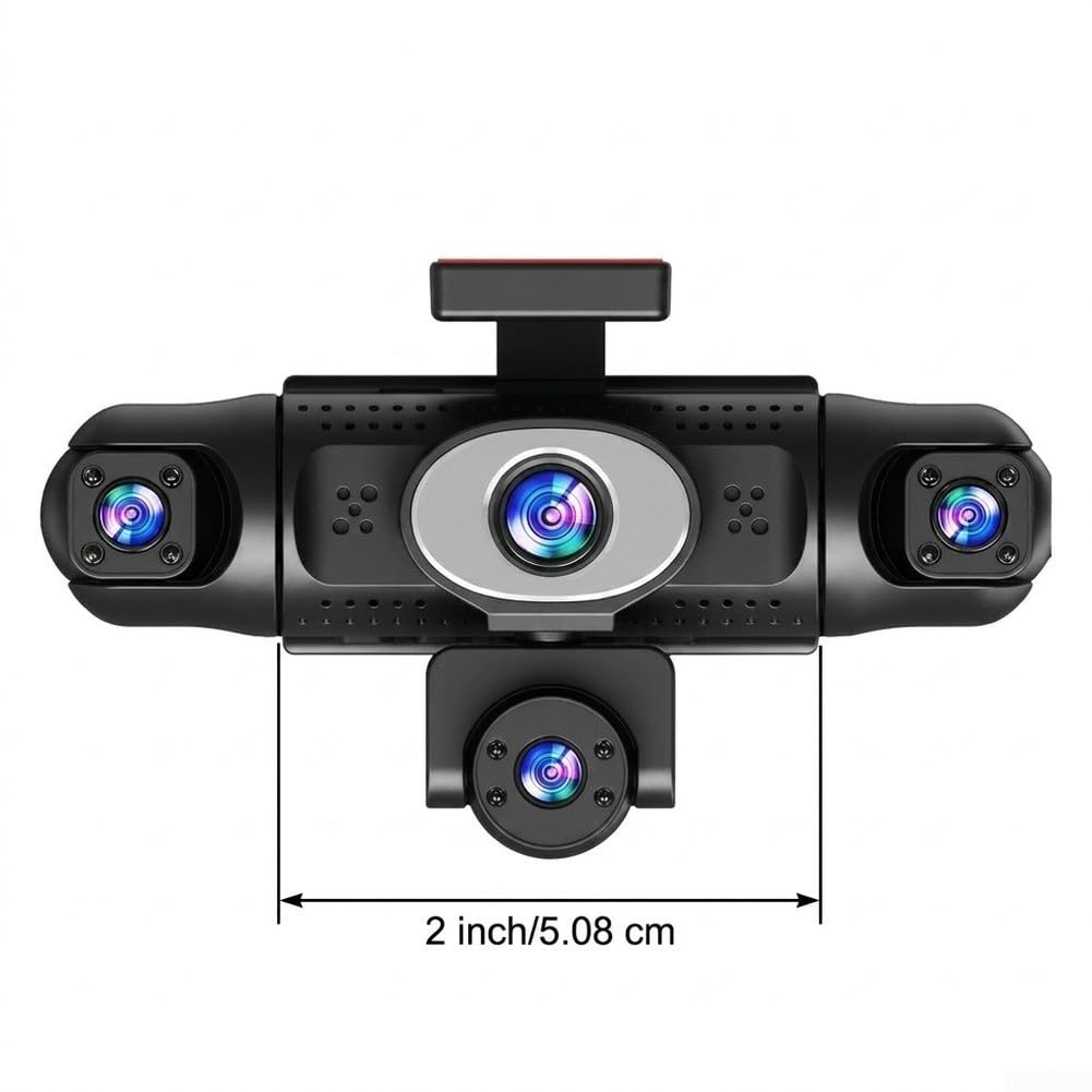 Dashcam ABS Nera 5 Lenti con Frontale 4K