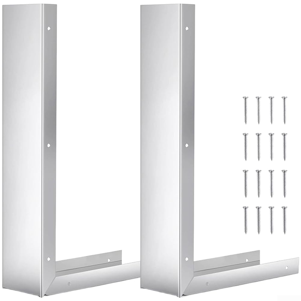 Kit de Relleno para Microondas para acero Inoxidable 304 para soporte en L Negro 2 Piezas Ajustable para Huecos entre Armarios y Electrodomésticos Cocina