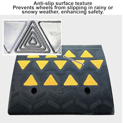 Rampas para bordillos con superficie antideslizante y rampa umbral para autos, camiones y sillas de ruedas 11x30x50cm miniatura 3