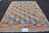 Handmade Rugs Chobi - Alfombra tribal (100 % lana), color verde