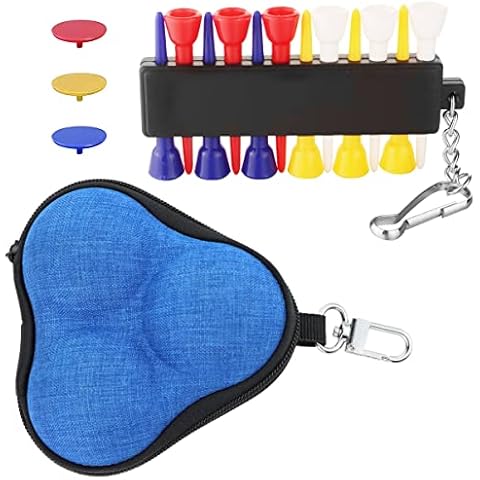 THE GOLFER STORE Golf Ball Holder, Golf Tee Marker Holder, Golf Ball Case with Clip Golf Accessories Attach to Golf Bags Cover