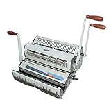 Akiles ADM-431 Model DuoMac-431 2-in-1 Combo Binding Machine, Punches and Closes 3:1 Pitch Wires and 4:1 Pitch Coil (Round Holes), 20 Sheets Single Punching Capacity (20 lbs Paper)