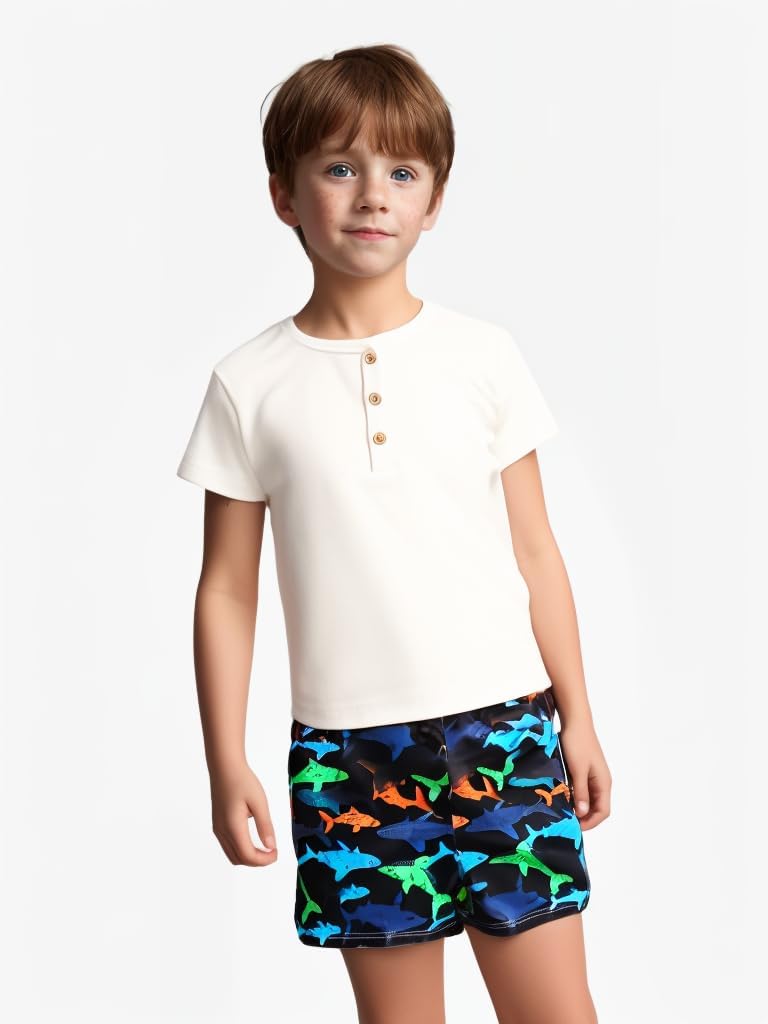 Ohrwurm Toddler Henley Shirt Ribbed Cotton Top for Boys Girls Soft Breathable Short Sleeve T-Shirt with Button - Image 8