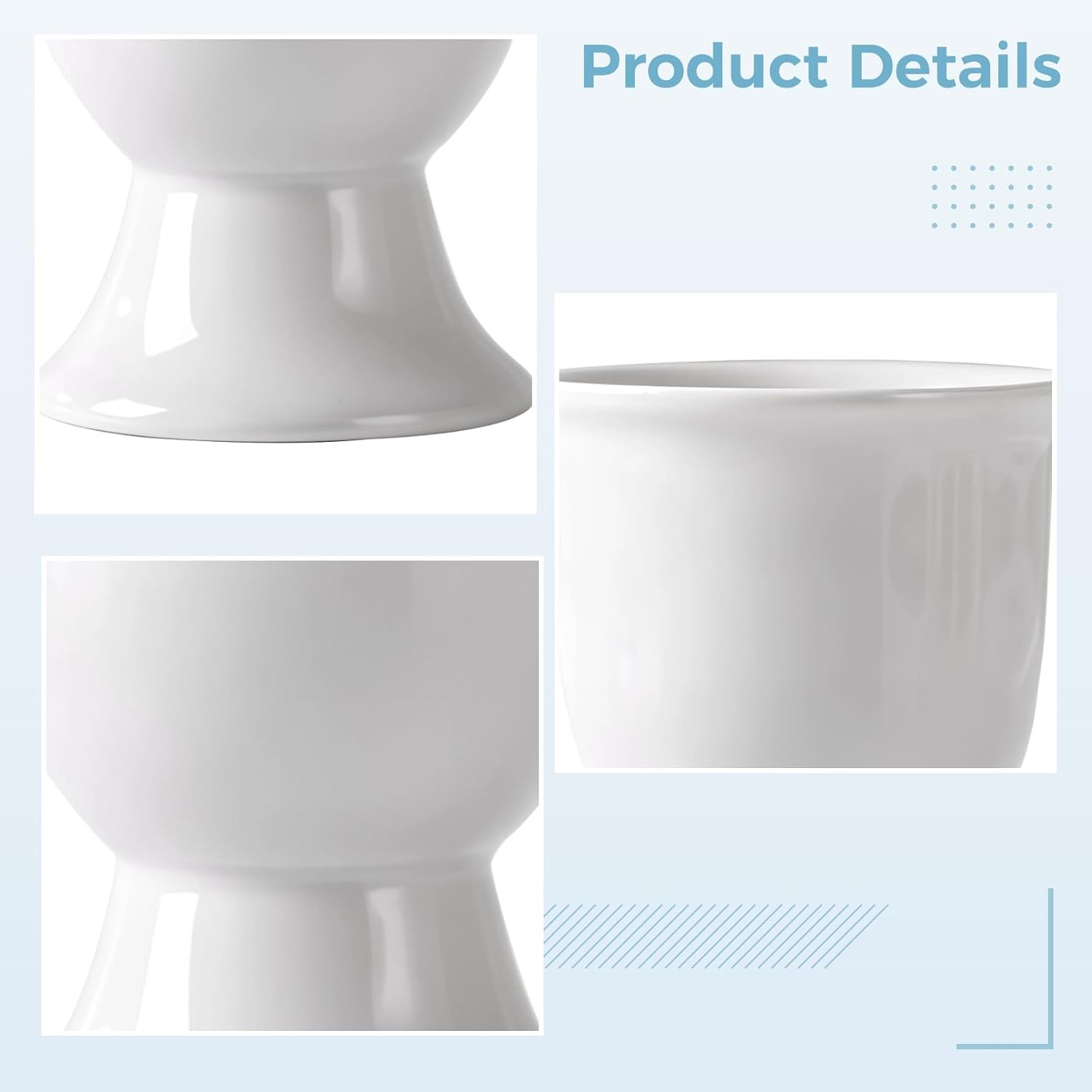 Set Of 6 Ceramic Egg Holders, Decorative White Egg Cups, Functional For Easter, Also Ideal For Small Beverages