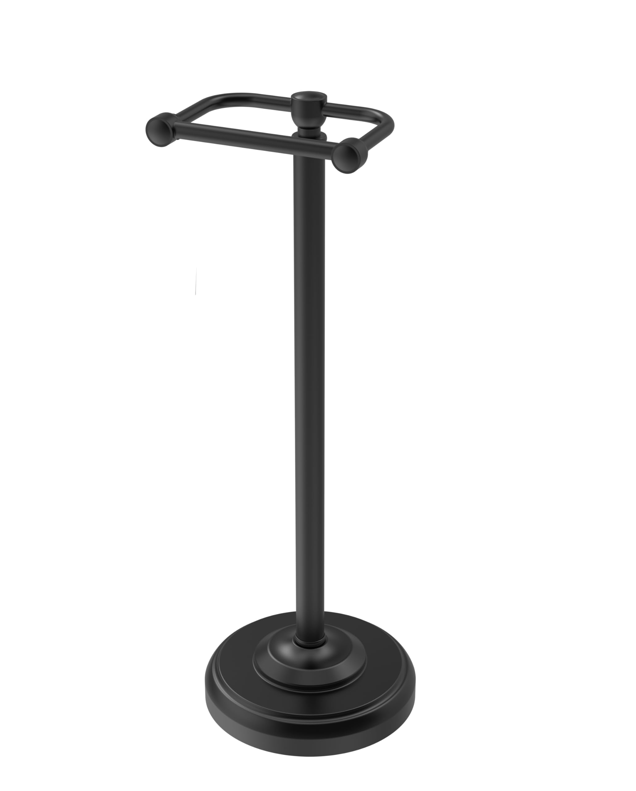 WZRUA Post Pivoting Toilet Paper Holder Stand in Matte Black