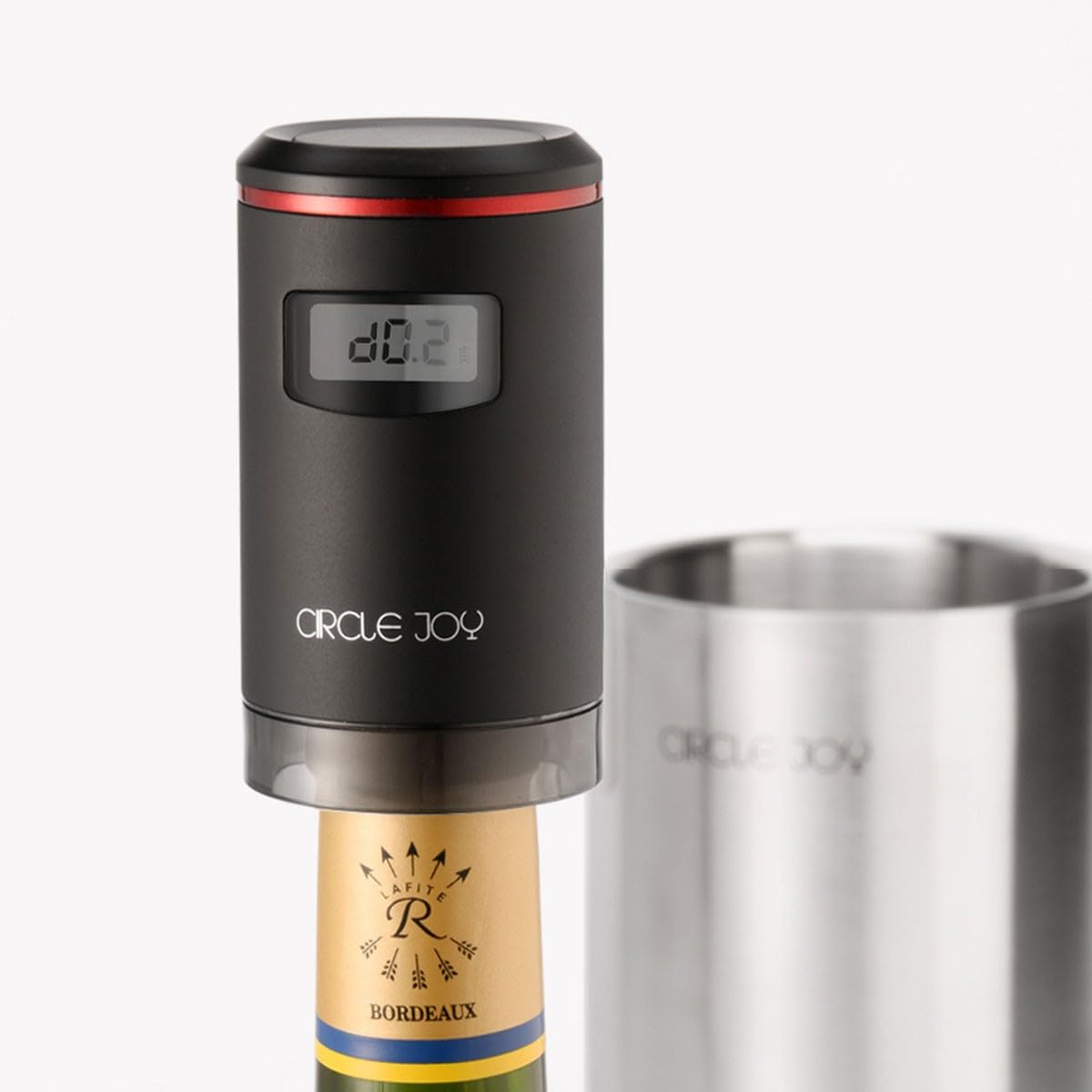 Tappo Elettrico per Bottiglia di Vino Circle Joy Nero (CJ-JS03)