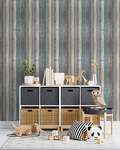 Image of DWELLSINDIA Verticle Wood Self Adhesive Wallpaper Waterproof, Scratch Resistant, Laminated 41x244 CM