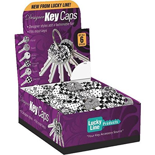 Lucky Line Products Designer Key Caps; 200 Per Box; Assorted Designs (16300) by Lucky Line