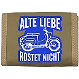 großes Geld Rückfach Geldbörse mit Aufnäher Alte Liebe rostet Nicht