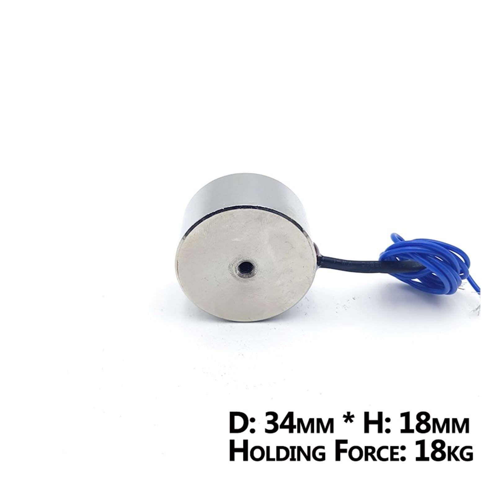 34/18 DC 12V Elettromagnete 34/18 Cilindro Magneti Elettrici 18KG/180N Forte Solenoide Elettromagnetico Ventosa 1 Pz